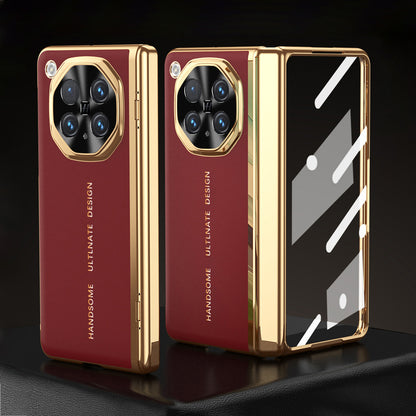 Electroplated Gold Edge Leather Case