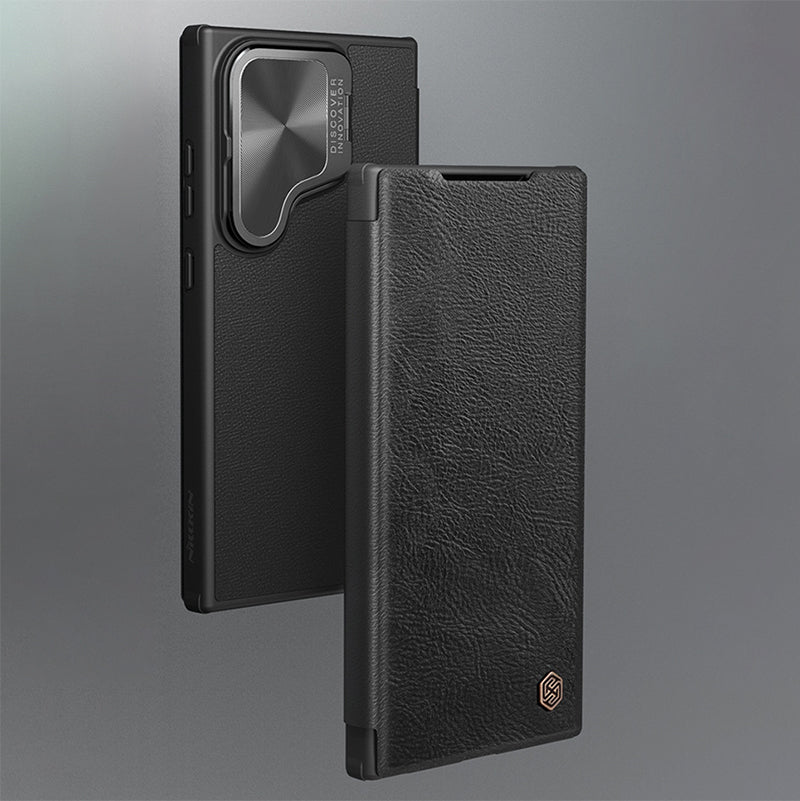 Samsung Series | Metal Mirror Cover Holder Flip Leather Case