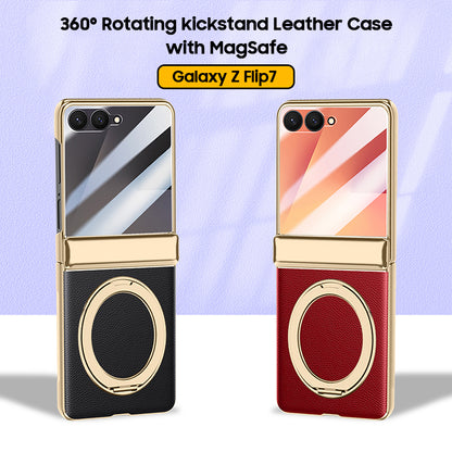 360° Rotating kickstand Leather Case with MagSafe