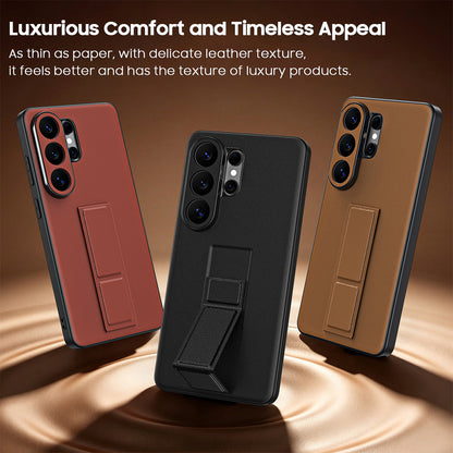 Folding Kickstand Leather Case