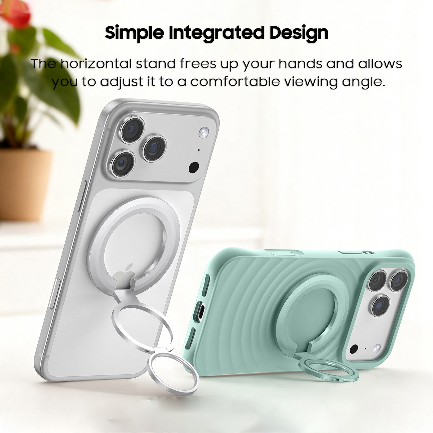 Double-Ring Folding Magnetic Phone Holder