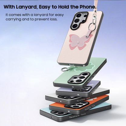 Small Fresh Leather Case with Lanyard