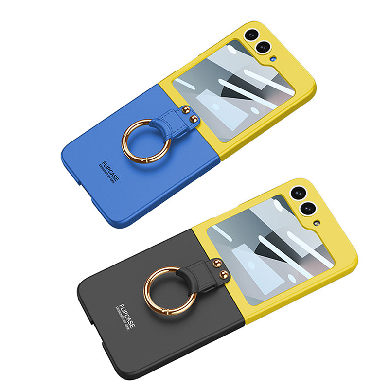 Samsung Galaxy Z Flip6 | Contrast Color Ring Buckle Stand Phone Case