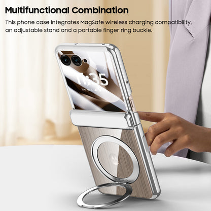 Rotating Bracket Electroplated Clear Case with MagSafe