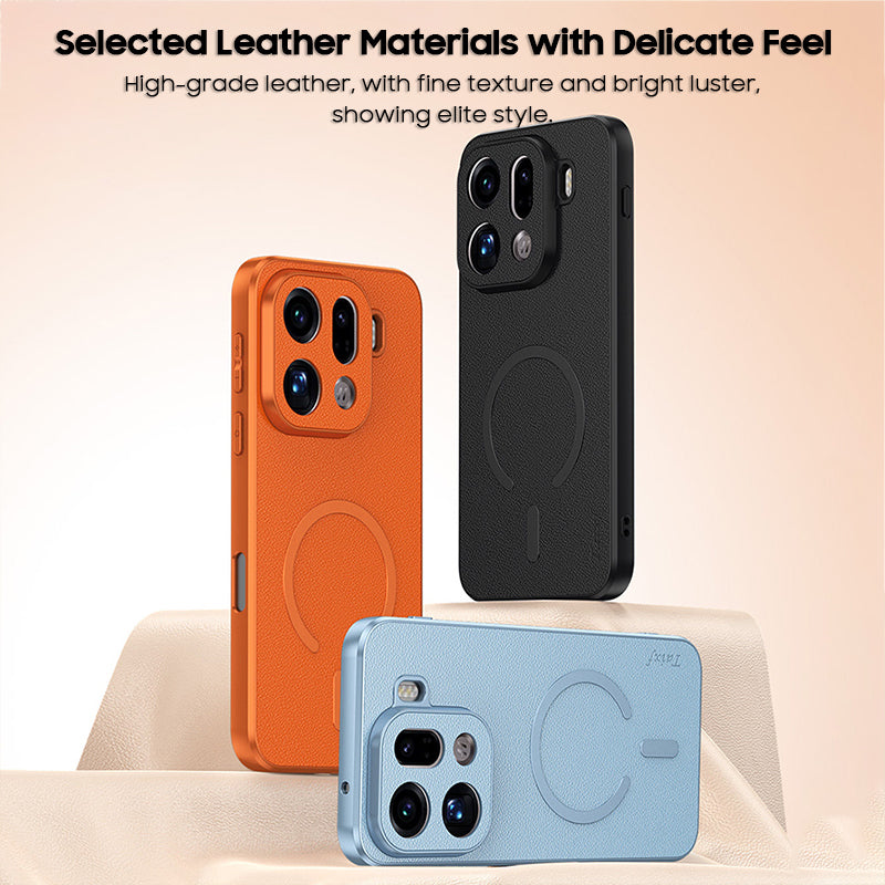 Lychee-Textured Leather Case with MagSafe