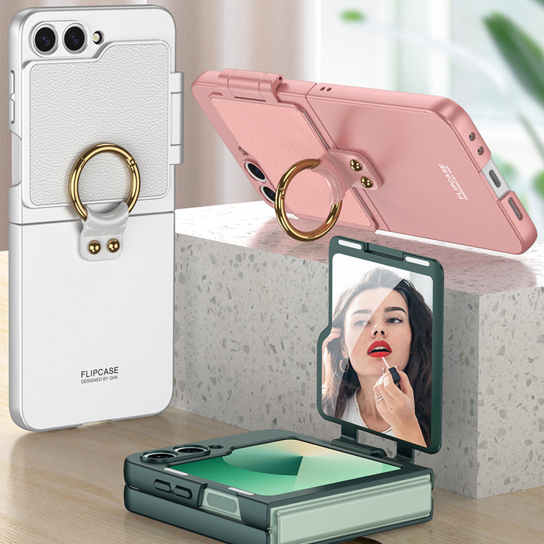 Ring Holder Case with Mirror Design