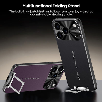 Invisible Bracket Leather Case