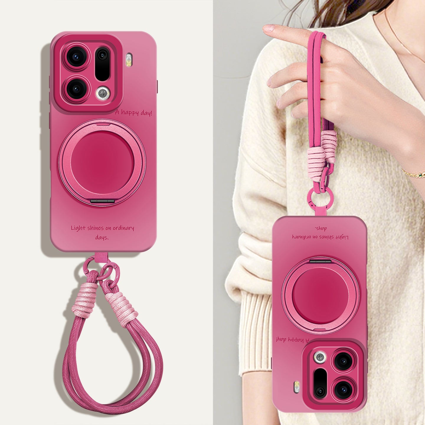 Liquid Silicone Lanyard Case with MagSafe