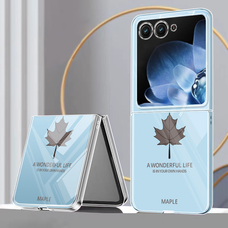 Motorola Series | Maple Leaf Transparent Phone Case