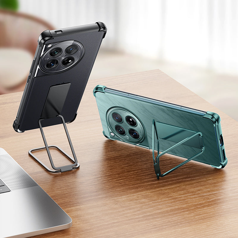 OnePlus Series | Folding Stand Transparent Mobile Phone Case