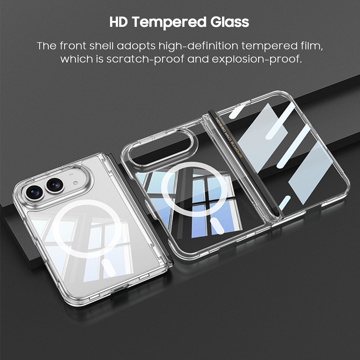 Clear Magnetic Hinge Case For S Pen Slot