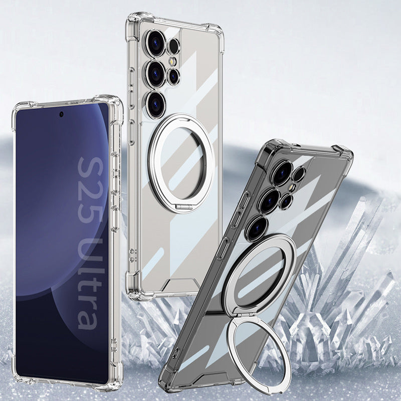 Samsung Magsafe Series | Swivel Stand Transparent Anti-Fall Phone Case