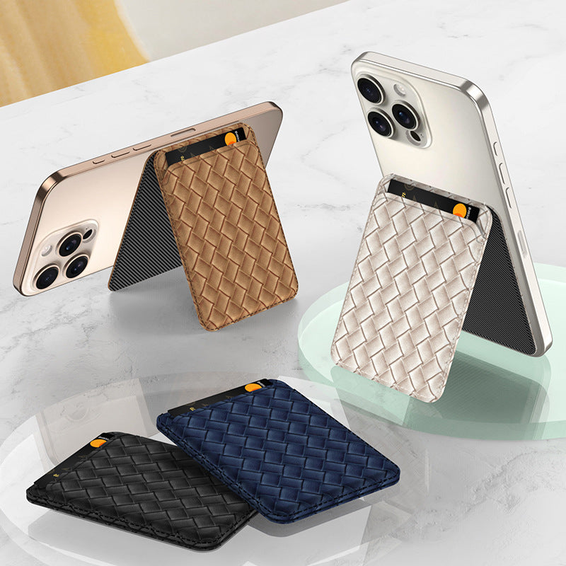 iPhone Series | Woven Leather Magsafe Mobile Phone Card Holder