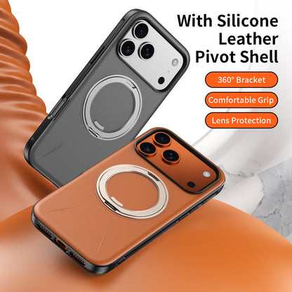 360° Rotating Stand Leather Case with MagSafe