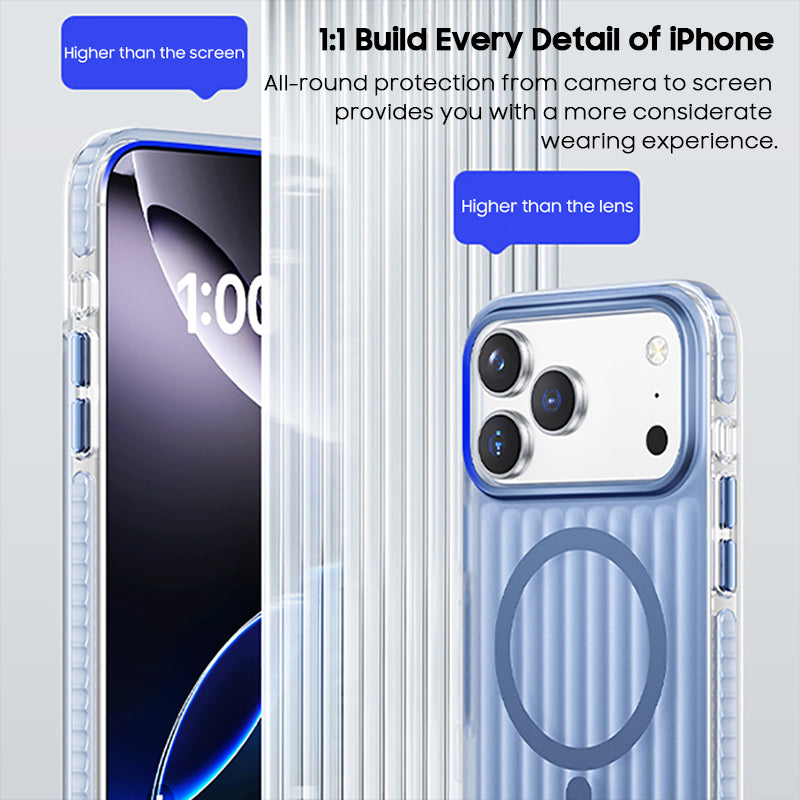 Wave Pattern Frosted Case with MagSafe