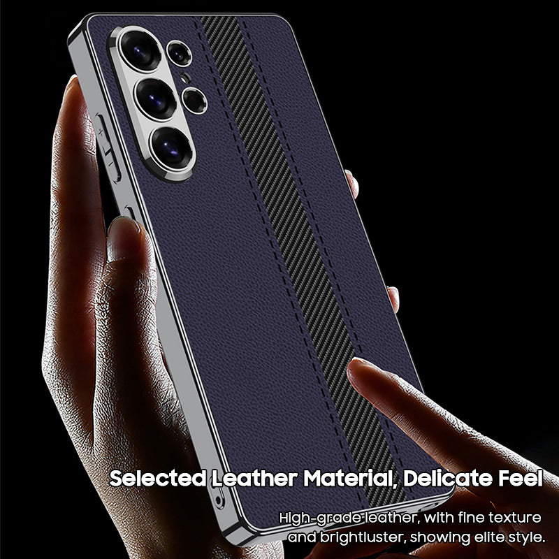 Classic Solid Color Leather Case