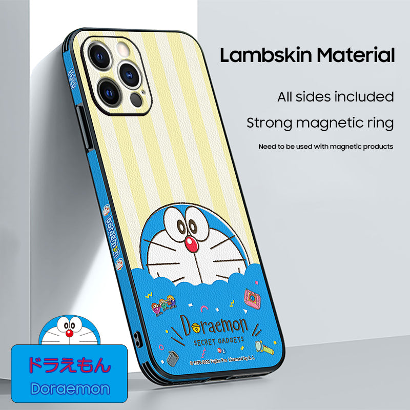 iPhone MagSafe Series | "Doraemon Cartoon" Leather Phone Case