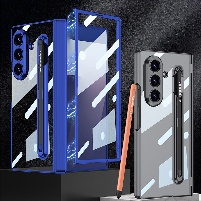 Integrated Pen Slot Transparent Case