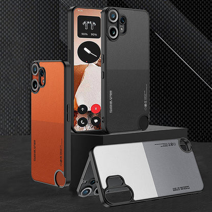 Contrast Color Leather Case