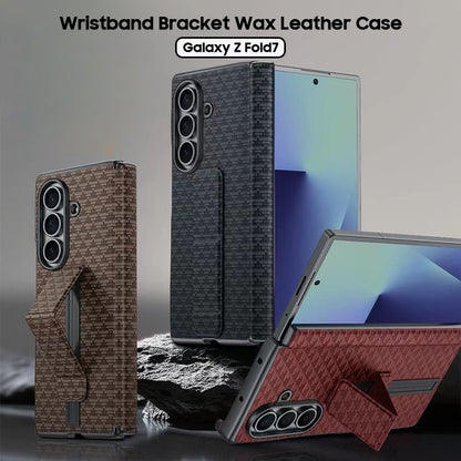 Wristband Bracket Wax Leather Case