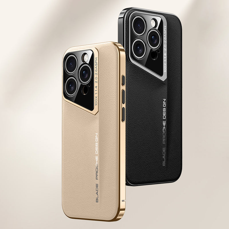 iPhone Series | High-End Electroplated Leather Case