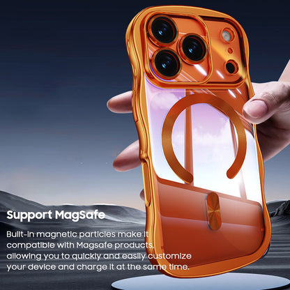 Wave-Patterned Electroplated Case with MagSafe