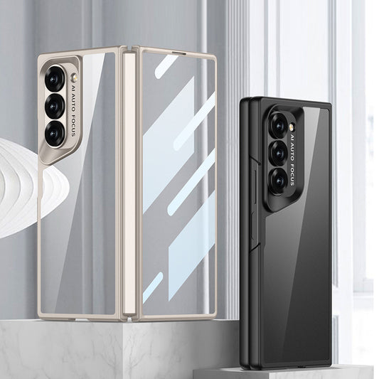 Samsung Series | Galaxy Z Fold6 HD Transparent Electroplating Frame Mobile Phone Case