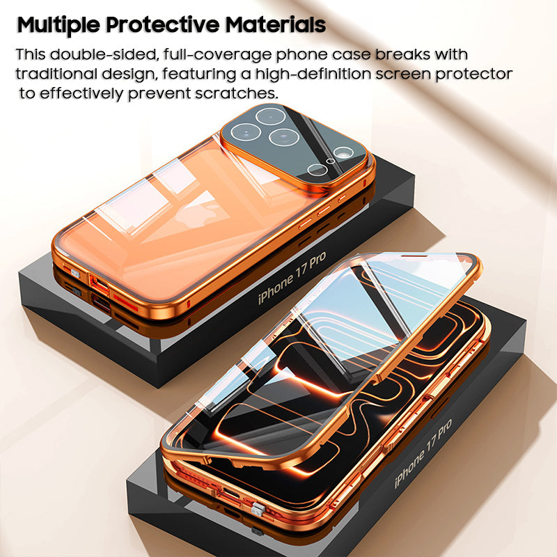 Metal Magnetic Frame Double-Sided Glass Case