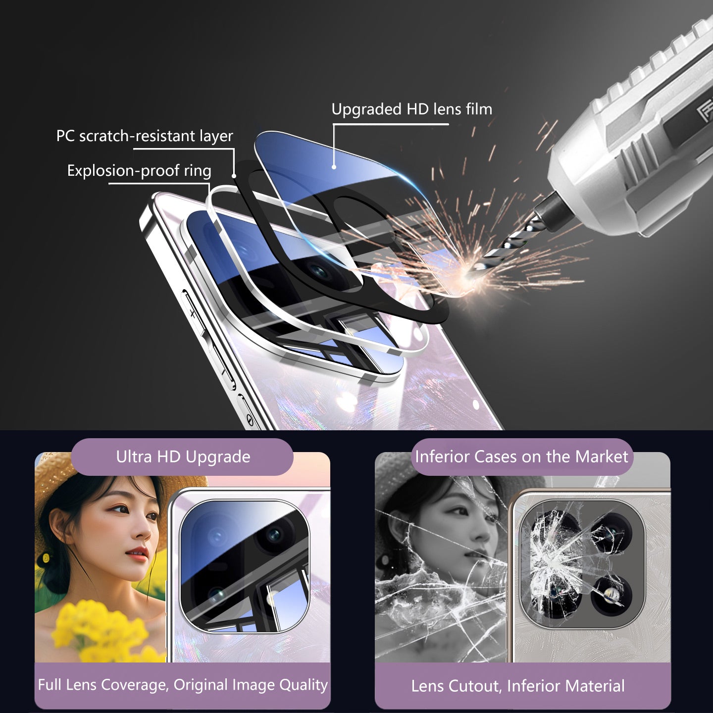 Wave Pattern Electroplated Case