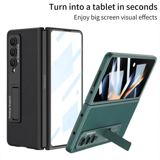 Samsung-Serie | Galaxy Z Fold4 Business Leder-Handyhülle mit Standfunktion 