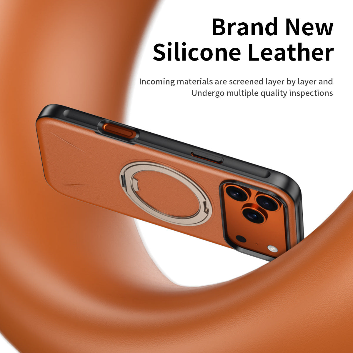 360° Rotating Stand Leather Case with MagSafe