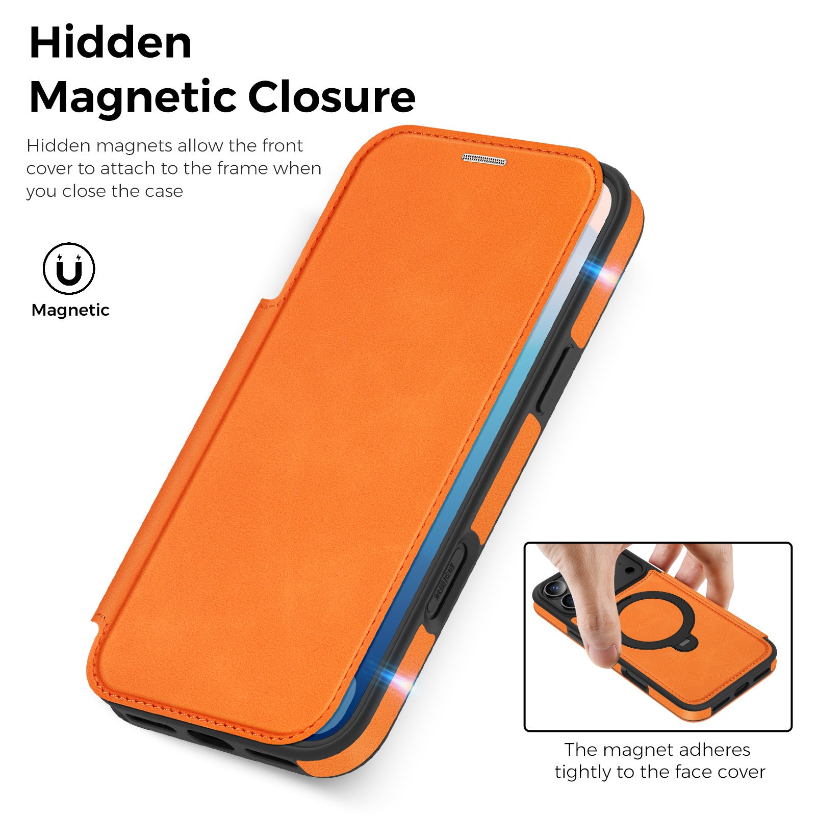 Rotating kickstand Leather Case with MagSafe