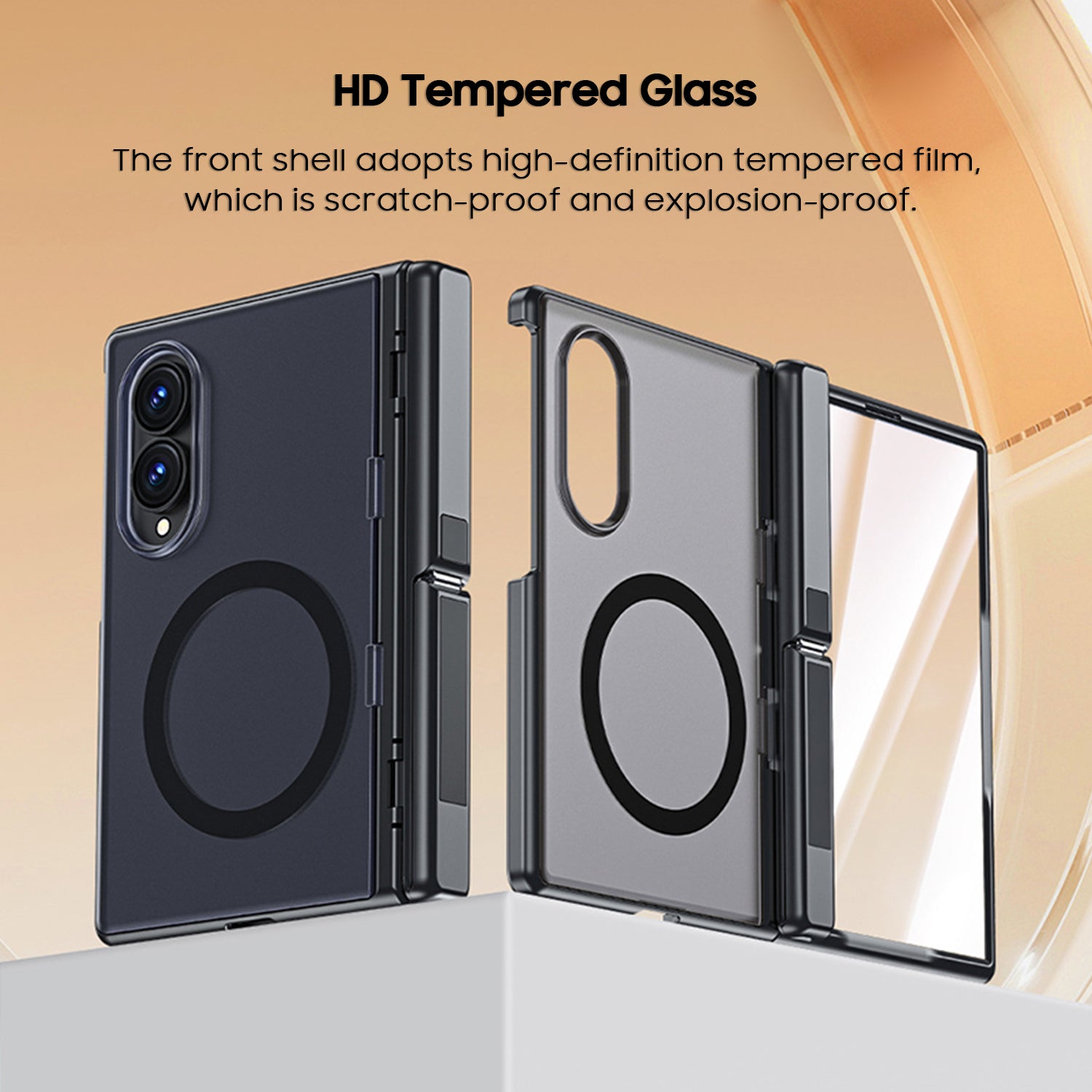 Magnetic Hinge Full Protection Case with Kickstand