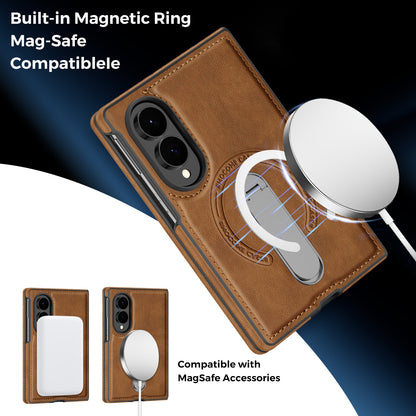 Folding Stand Business Leather Case
