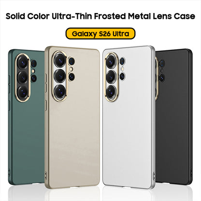 Solid Color Ultra-Thin Frosted Metal Lens Case