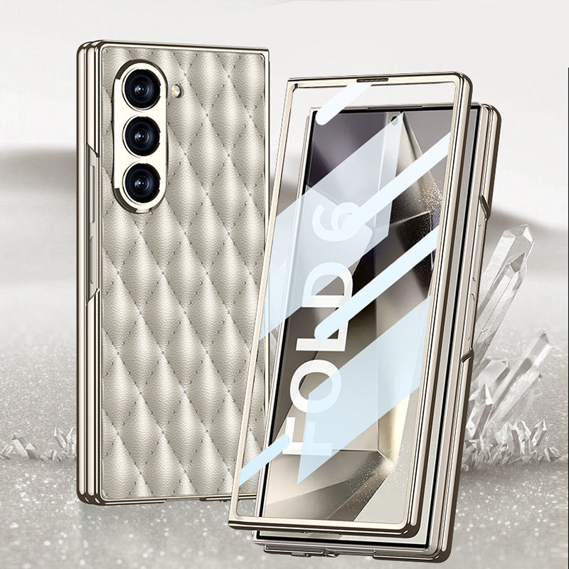 Samsung Galaxy Z Fold6 | Luxury Electroplated Mobile Phone Leather Case