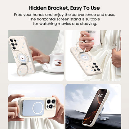 Cute Westie Liquid Silicone Lanyard Case with Bracket