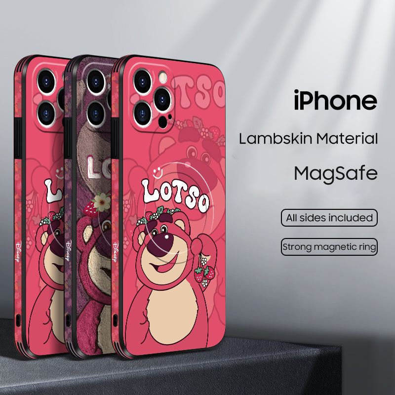 iPhone MagSafe Series | Original Design "Disney Lotso" Cartoon Leather Phone Case