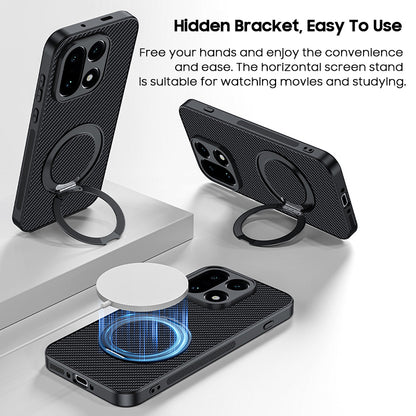 Carbon Fiber Pattern Rotating Bracket Case with MagSafe