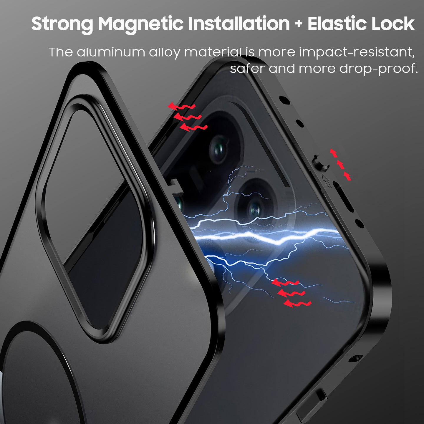 Metal Spring Buckle Case with MagSafe