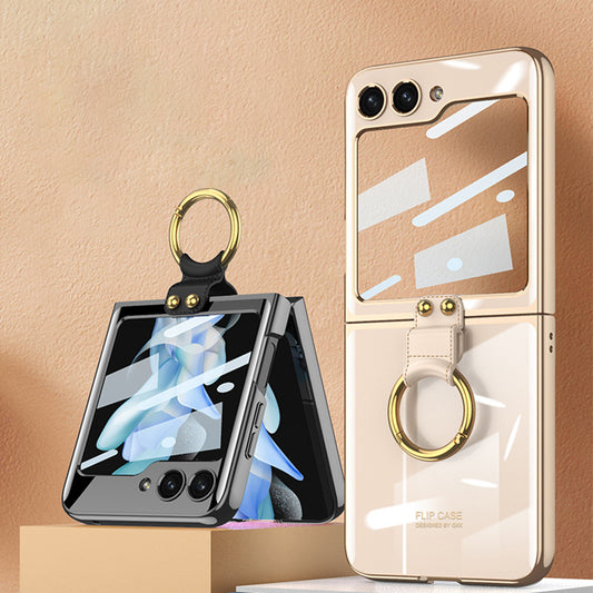 Samsung Galaxy Z Flip Series | Electroplated Ring Buckle Mobile Phone Case