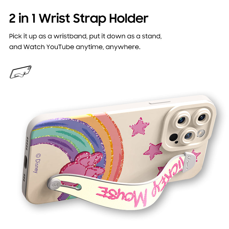 iPhone Series | “Colorful Disney”  Liquid Silicone Wristband Phone Case