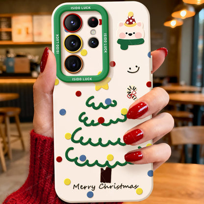 Christmas Tree Liquid Silicone Lanyard Case