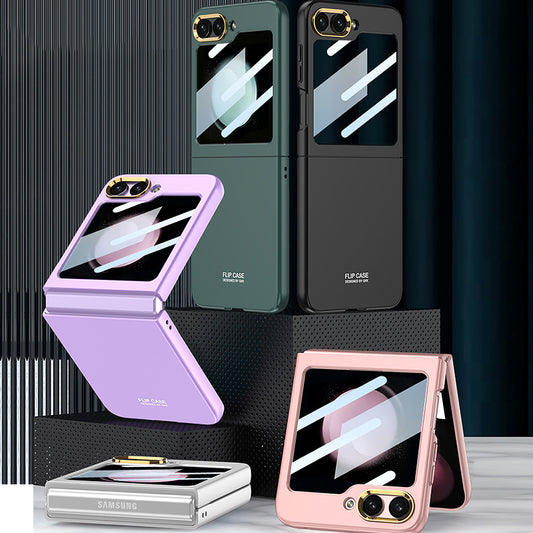 Samsung Series | Galaxy Z Flip Series Frosted Phone Case with Metal Mirror Ring