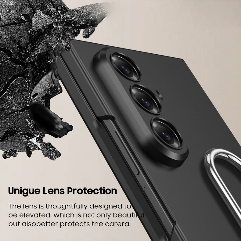 Oval Finger Ring Buckle Stand Frosted Case