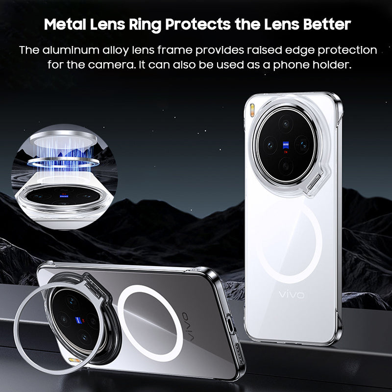 Frameless Invisible Lens Holder Clear Case with MagSafe