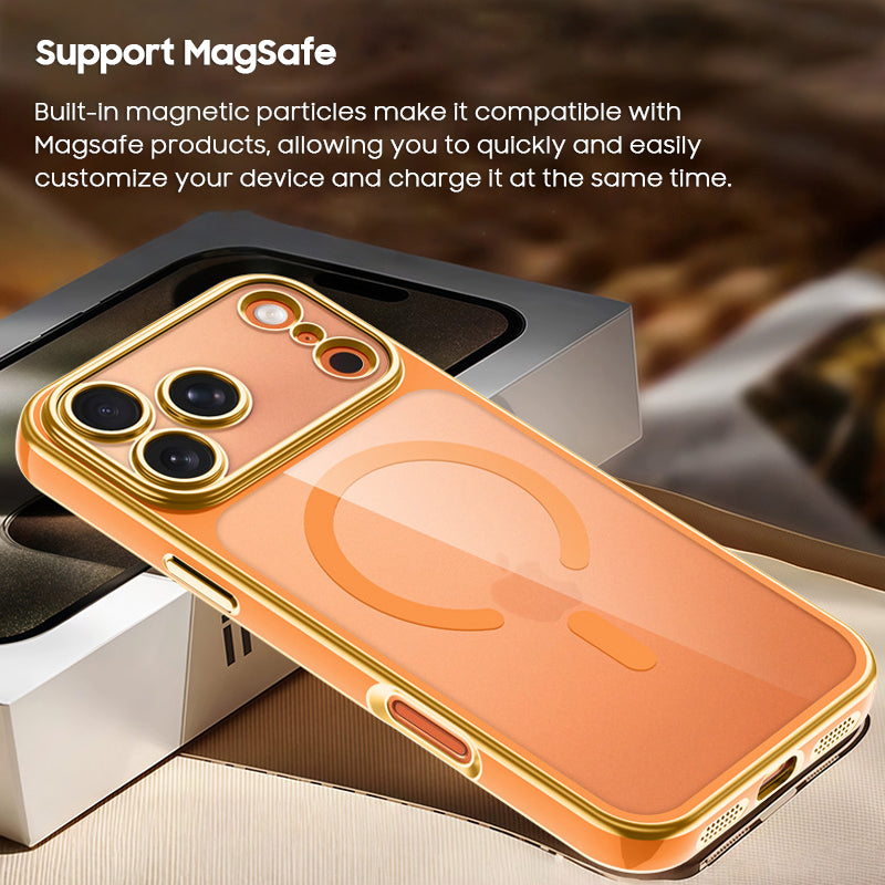 Semi-Transparent Frosted Electroplated Case with Magsafe