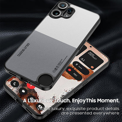 Contrast Color Leather Case