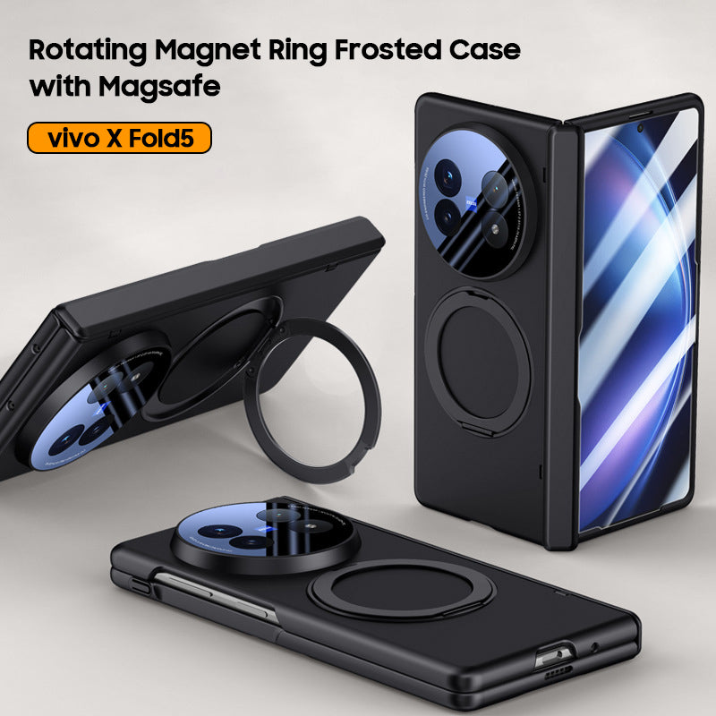Rotating Magnet Ring Frosted Case with MagSafe