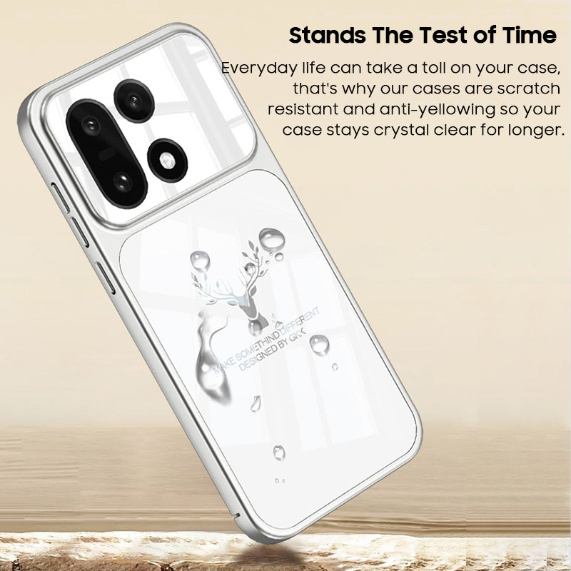 Elk Pattern Frosted Glass Case